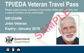 sample of front of TPI/EDA Veteran Travel card