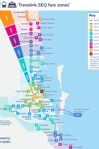 Image of SEQ fare zones map