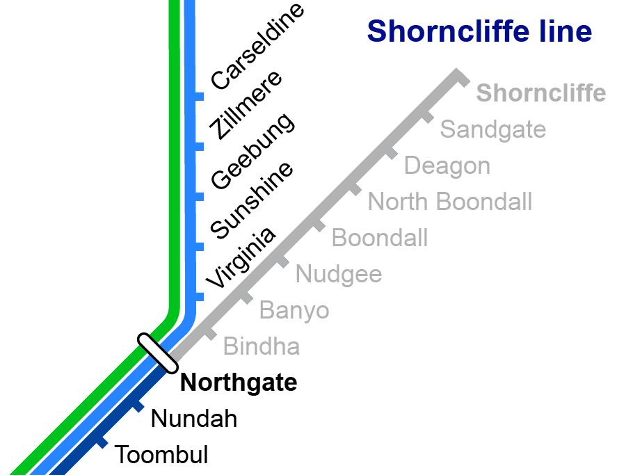 Map of Northgate to Shorncliffe track closure