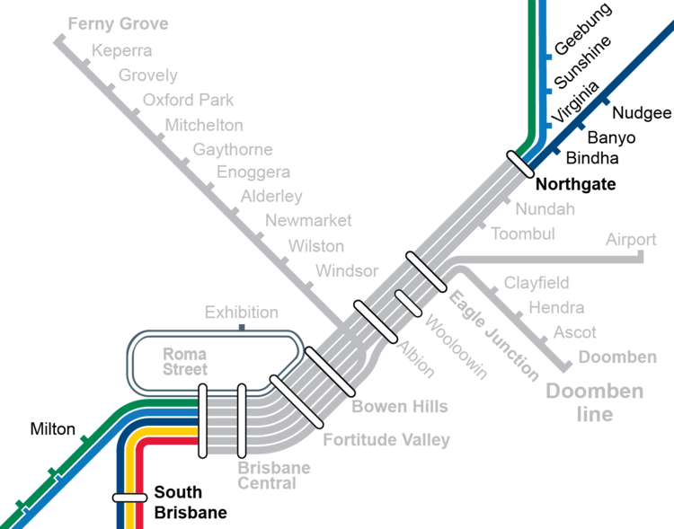Map of affected stations during closure, text description below
