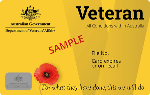 Front of Department of Veteran&#039;s Affairs (DV) Gold card