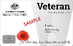 Front of Department of Veteran&#039;s Affairs (DVA) White card