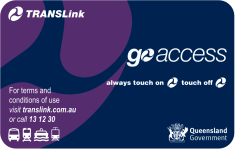 Front of go access card