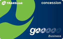 Front of green and blue concession go Business card
