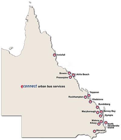 Regional qconnect urban bus services map